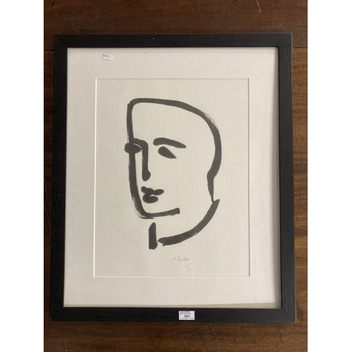 161 - * Art: Art: Jeune etudiant de profile aquatint on art paper bearing the signature H. Matisse 3/29. 3... 