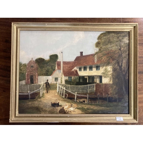 176 - W. Huntley, 1835 (American): W. Huntley, 1835 (American): Early 19th cent. Large oil on canvas, 'A G... 