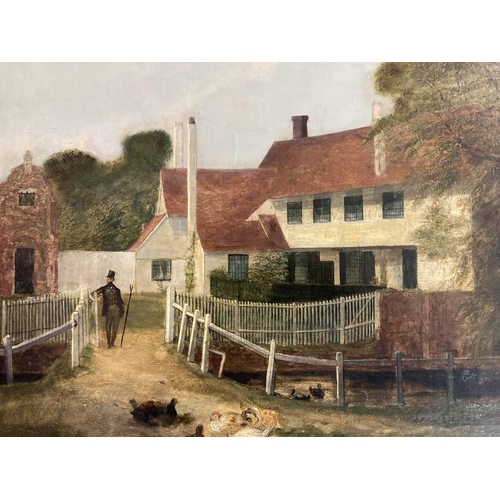 176 - W. Huntley, 1835 (American): W. Huntley, 1835 (American): Early 19th cent. Large oil on canvas, 'A G... 