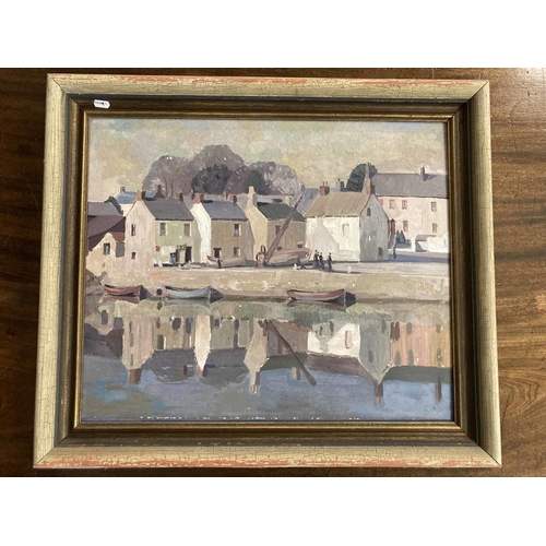 189 - Paintings: A. Morrison oil on canvas inland lake study signed lower right and dated 1922, 14ins. x 1... 