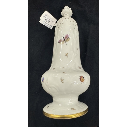 239 - Ceramics: Ceramics: The Weill Collection. Porcelain sand shaker decorated with ladybirds, butterflie... 