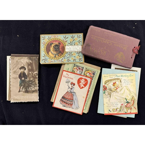 267 - Late 19th cent. Scrap Books: Late 19th cent. Scrap Books: Including cards, advertising floral, invit... 