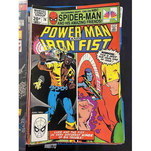 285 - Comics: Comics: D.C and Marvel. 34 copies of Power Man and Iron Fist 1978. 59 copies of 'The Thing'.... 