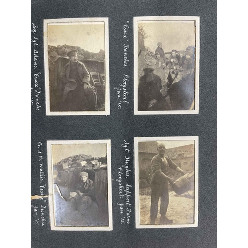 300 - Military: Military: An album of photos of Signals Regt. in the trenches in France during WWI include... 