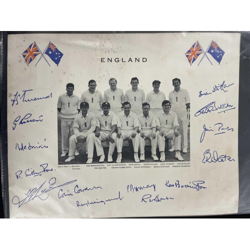 301a - Sporting Memorabilia: Sporting Memorabilia: A group of country and national England squad cricket au... 