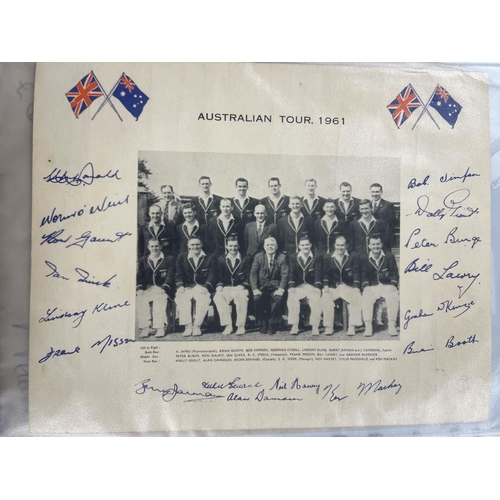 301a - Sporting Memorabilia: Sporting Memorabilia: A group of country and national England squad cricket au... 