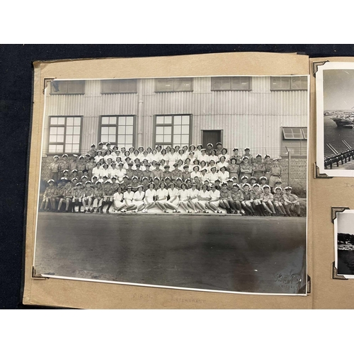 301 - Military: Military: Album of photos from WWII and later showing H.M.S. Implacable, the crew, escort ... 