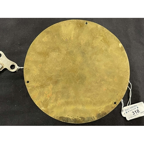 318 - Maritime: Maritime: US Navy brass bulkhead clock serial number 61485 1956. Collected by the owner af... 