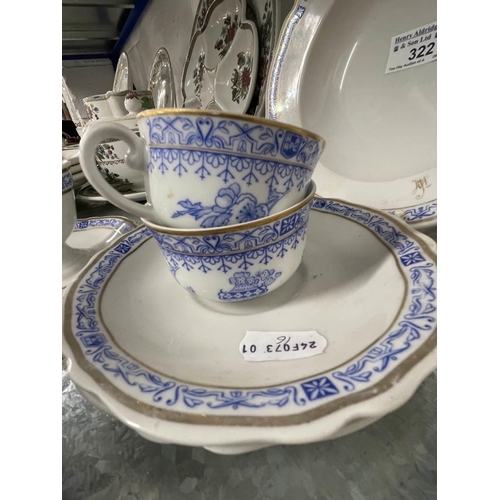 322 - Hamburg America Line: Hamburg America Line: Collection of c1930s china from the onboard service, 12 ... 