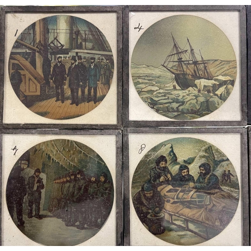 333 - Magic Lantern: Magic Lantern: Glass slides Shackleton expedition 9 slides 1 and 4 to 11.... 