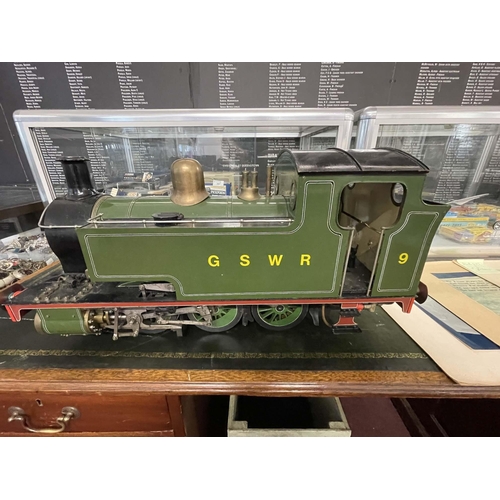 361 - Toys & Pastimes: Toys & Pastimes: Large scratch built locomotive 5ins gauge, green livery for GS... 