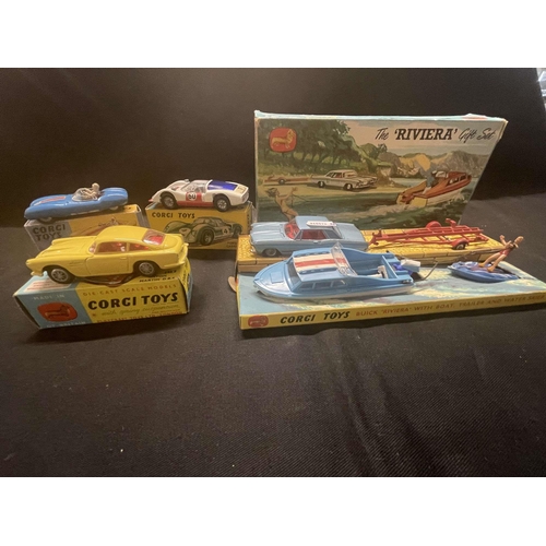 363 - Toys & Games: Toys & Games: Diecast Corgi Gift Set 31 (2) Buick Riviera Boat Set 1964/65, 245 Bu... 