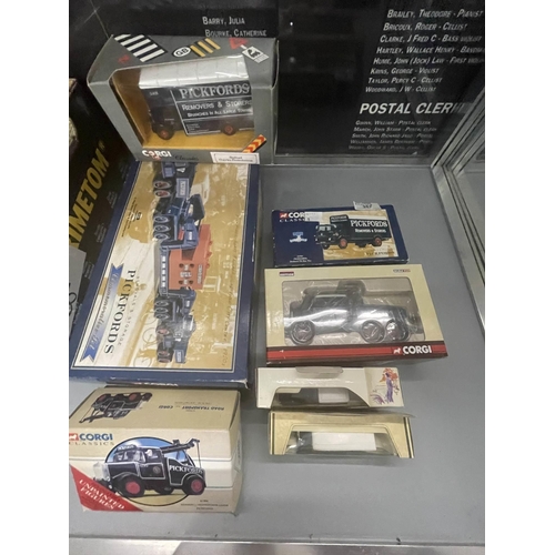 367 - Toys: Toys: Collection of mixed Corgi Pickfords to include boxed set 55201, 22701, etc.