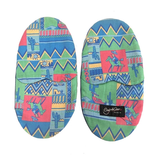 386 - Queen/Freddie Mercury: Queen Freddie Mercury Owned Patterned Cotton Slippers (UK)A pair of cotton sl... 