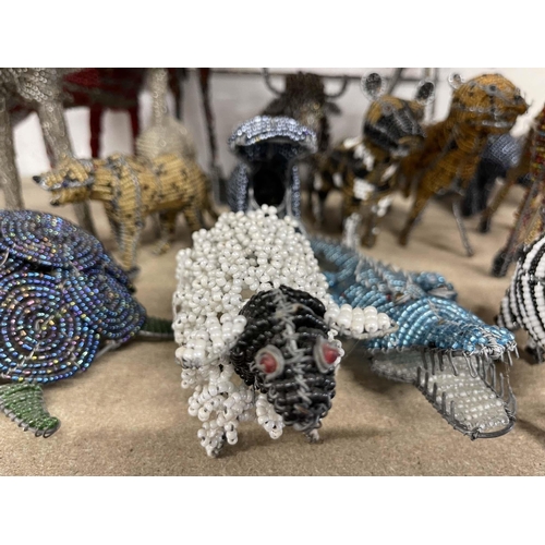 5 - Beaded Animals: Beaded Animals: Collection of South African beaded animals. (approx. 25)... 