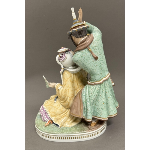 521 - Ceramics: Ceramics: A Royal Copenhagen figural group by Gerhard Henning, 'The Nightingale', numbered... 