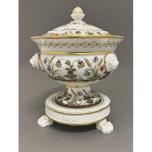 522 - 19th cent. Continental Porcelain: 19th cent. Continental Porcelain: Spill vases, a pair, decorated w... 