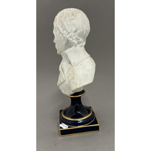 536 - Ceramics: Ceramics:A Sèvres-style biscuit porcelain bust of Napoleon, 19th century, as First Consul,... 