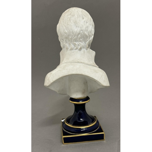 536 - Ceramics: Ceramics:A Sèvres-style biscuit porcelain bust of Napoleon, 19th century, as First Consul,... 