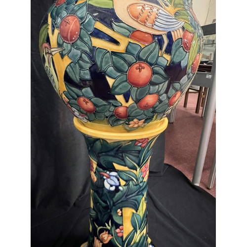 563 - Ceramics: Ceramics: A limited edition Moorcroft Prestige jardiniere and stand in the ‘Tree Bark Thie... 