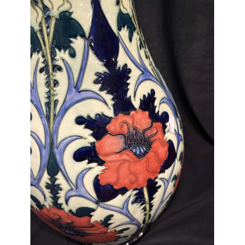 564 - Ceramics: Ceramics: A monumental Moorcroft Pottery vase decorated in the New Poppy' pattern, designe... 