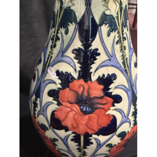 564 - Ceramics: Ceramics: A monumental Moorcroft Pottery vase decorated in the New Poppy' pattern, designe... 