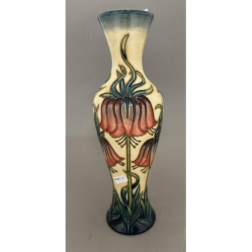 569 - Ceramics: Ceramics: A Moorcroft pottery vase decorated in the Crown Imperial pattern by Rachel Bisho... 