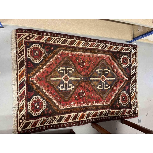 57 - Rugs & Carpets: Rugs & Carpets: Modern Shiraz carpet, Persian hand knotted hand spun wool, geome... 