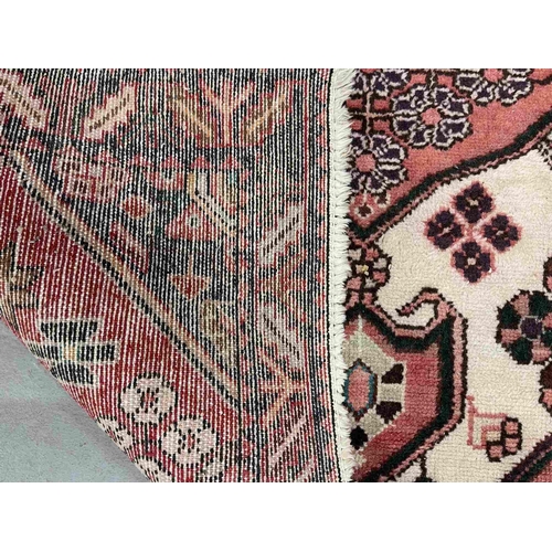 59 - Rugs & Carpets: Rugs & Carpets: Persian hand knotted 100% wool, central medallion style with red... 