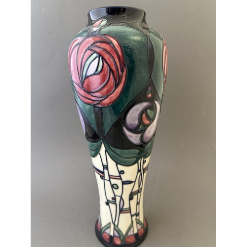 601 - Ceramics: Ceramics: A Moorcroft Pottery vase decorated in the 'Tribute To Charles Rennie Mackintosh'... 