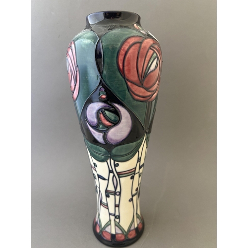 601 - Ceramics: Ceramics: A Moorcroft Pottery vase decorated in the 'Tribute To Charles Rennie Mackintosh'... 