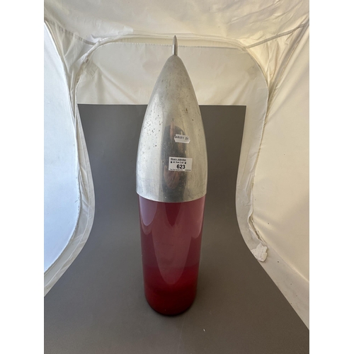 623 - Lighting: Lighting: A 20th century Mathmos 'Lunar' lava lamp, of rocket form. Complete with spare la... 