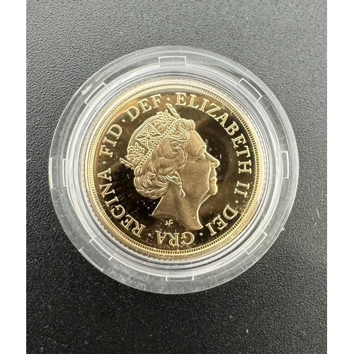 731 - Coins: Coins: The Royal Birthday celebration sovereign, produced by the Royal Mint 2015. Boxed, with... 