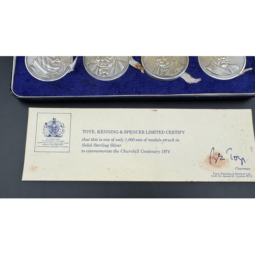 734 - Coins: Coins: A limited edition Toye, Kenning & Spencer 1974 four silver crown set produced to c... 