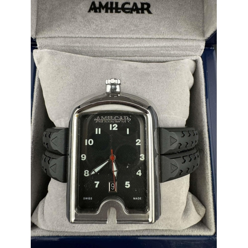 750 - Watches: Watches: An Amilcar novelty wristwatch in the form of a car radiator, fitted with an ETA 28... 