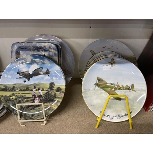 8 - Collectors Plates: Collectors Plates: WWII RAF plates 'The Liberty Armada' (A/F), 'Lancaster Low Ove... 