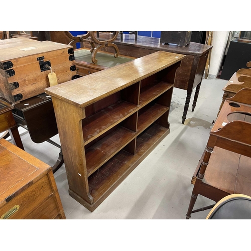 88 - 19th cent. 19th cent. Mahogany open bookcase. 138cm x 29cm x 93cm.