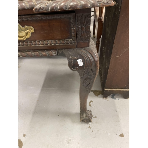 89 - 19th cent. 19th cent. Mahogany estate cabinet on stand the Greek key cut cornice above two panelled ... 