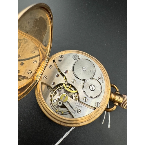 759 - Watches: Watches: A 9ct gold cased open face pocket watch with subsidiary seconds dial. Hallmarked B... 