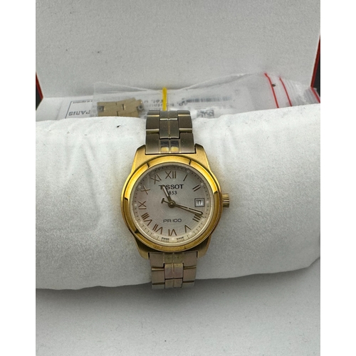 763 - Watches: Watches: Tissot PR100 ladies wristwatch with box, outer sleeve and booklets, plus Tissot Se... 