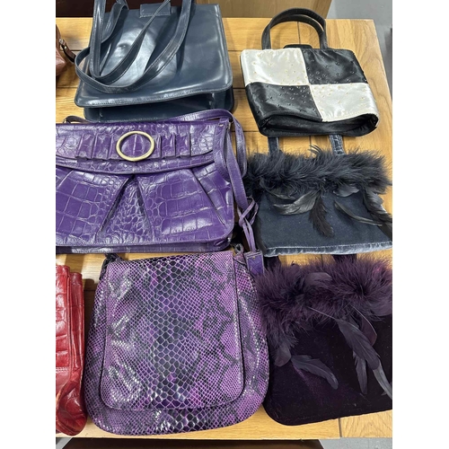 13 - Fashion:  Handbags assorted leather, textile etc. (11)