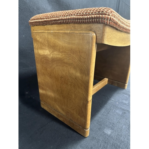 105 - CUNARD: CUNARD: R.M.S. Mauretania 2 circa 1938 Art Deco Stateroom vanity stool with original upholst... 