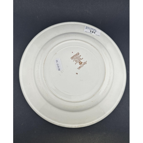 141 - WHITE STAR LINE: WHITE STAR LINE: First-Class Losol ware dinner plate. 24cm.