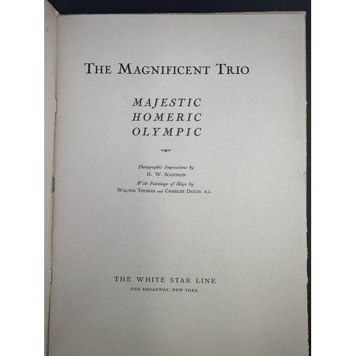 196 - R.M.S. OLYMPIC: R.M.S. OLYMPIC: The Magnificent Trio publicity brochure printed in the USA.... 