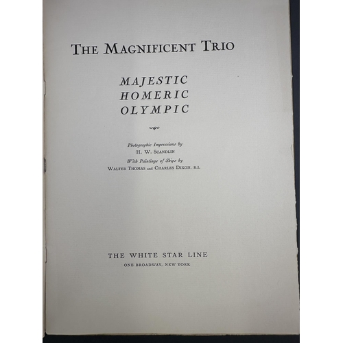 196 - R.M.S. OLYMPIC: R.M.S. OLYMPIC: The Magnificent Trio publicity brochure printed in the USA.... 