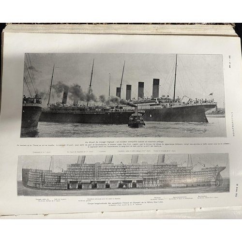 260 - R.M.S. TITANIC: R.M.S. TITANIC: Bound January - June copy of the French publication L'illustration, ... 