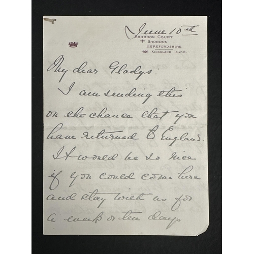 294 - R.M.S. TITANIC: R.M.S. TITANIC: Rare archive of four letters relating to First-Class passenger and s... 