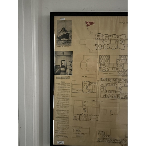 340 - R.M.S. TITANIC: R.M.S. TITANIC: First-Class Plan of Accommodation dated December 1911, some yellowin... 