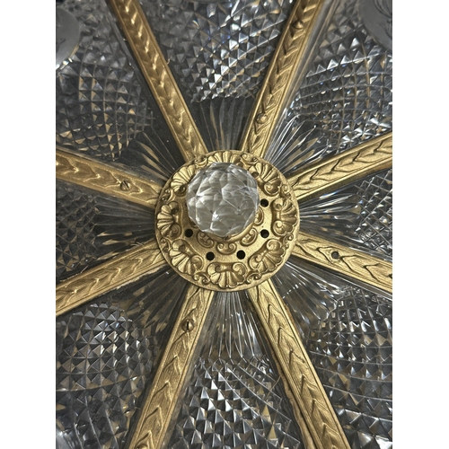 344 - WHITE STAR LINE: WHITE STAR LINE: Extremely important R.M.S. Olympic ormolu and cut-crystal light fi... 