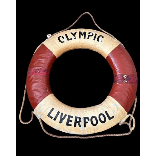 345 - R.M.S. OLYMPIC:: R.M.S. OLYMPIC: Extremely rare original life ring from the Olympic, it is believed ... 